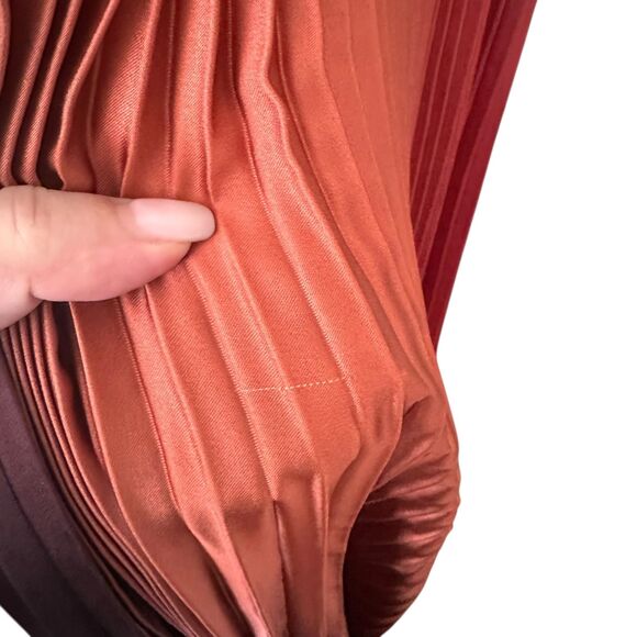 ALC Ariya Pleated Maxi Dress Ombre Sz 2 - Picture 5 of 8